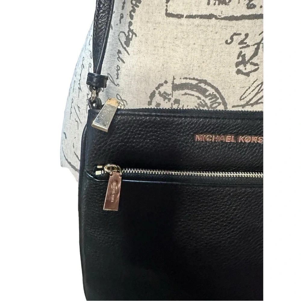 Michael Kors Black Pebble Leather Crossbody Purse
